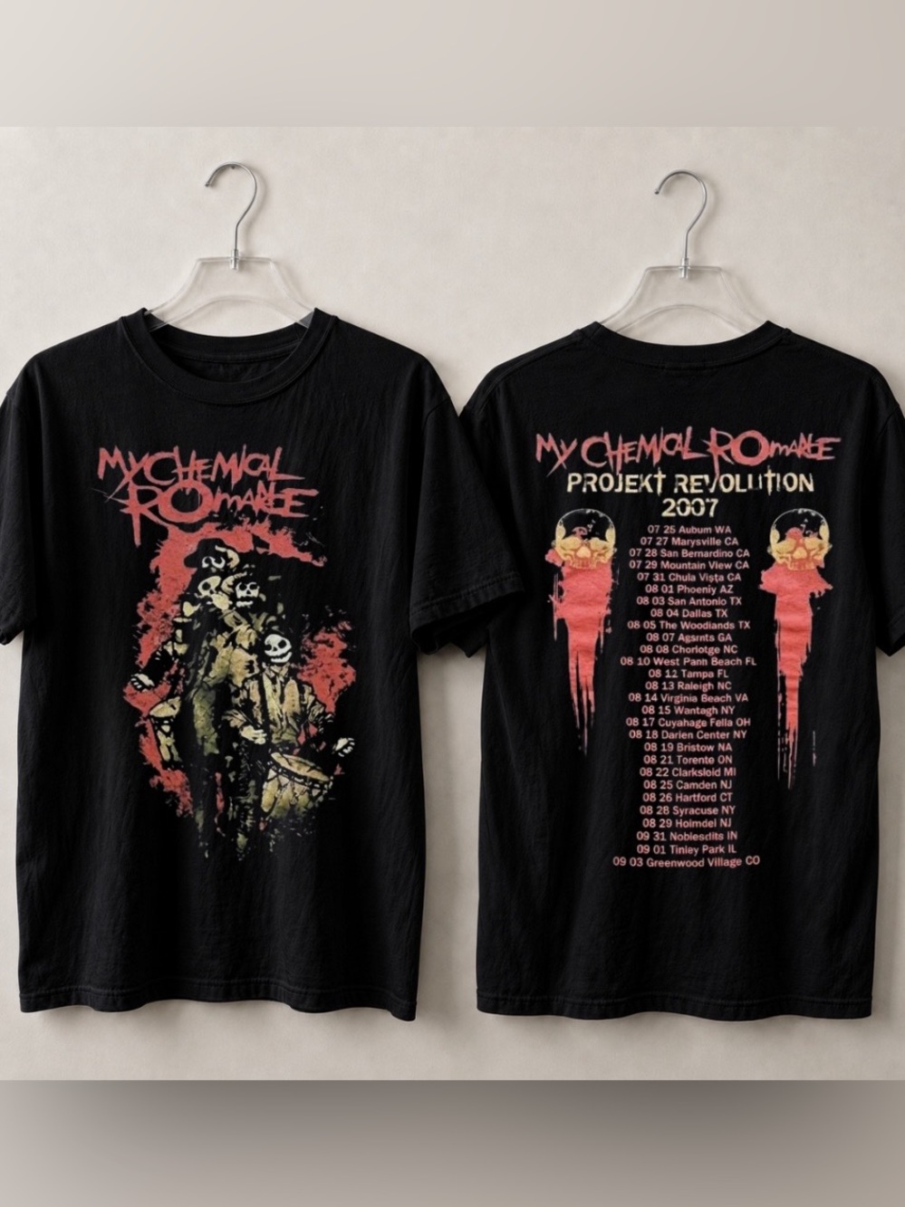 My Chemical Romance 2007 Project Revolution Tour T-shirt